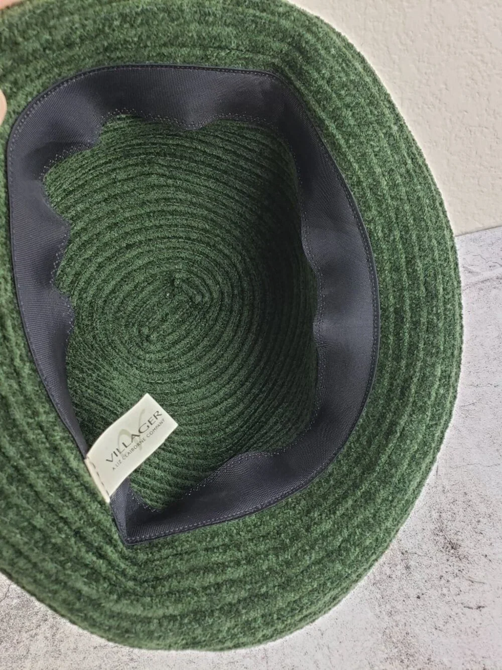 Vintage Villager Chenille Bucket Hat Forest Green O/S - Picture 7 of 11